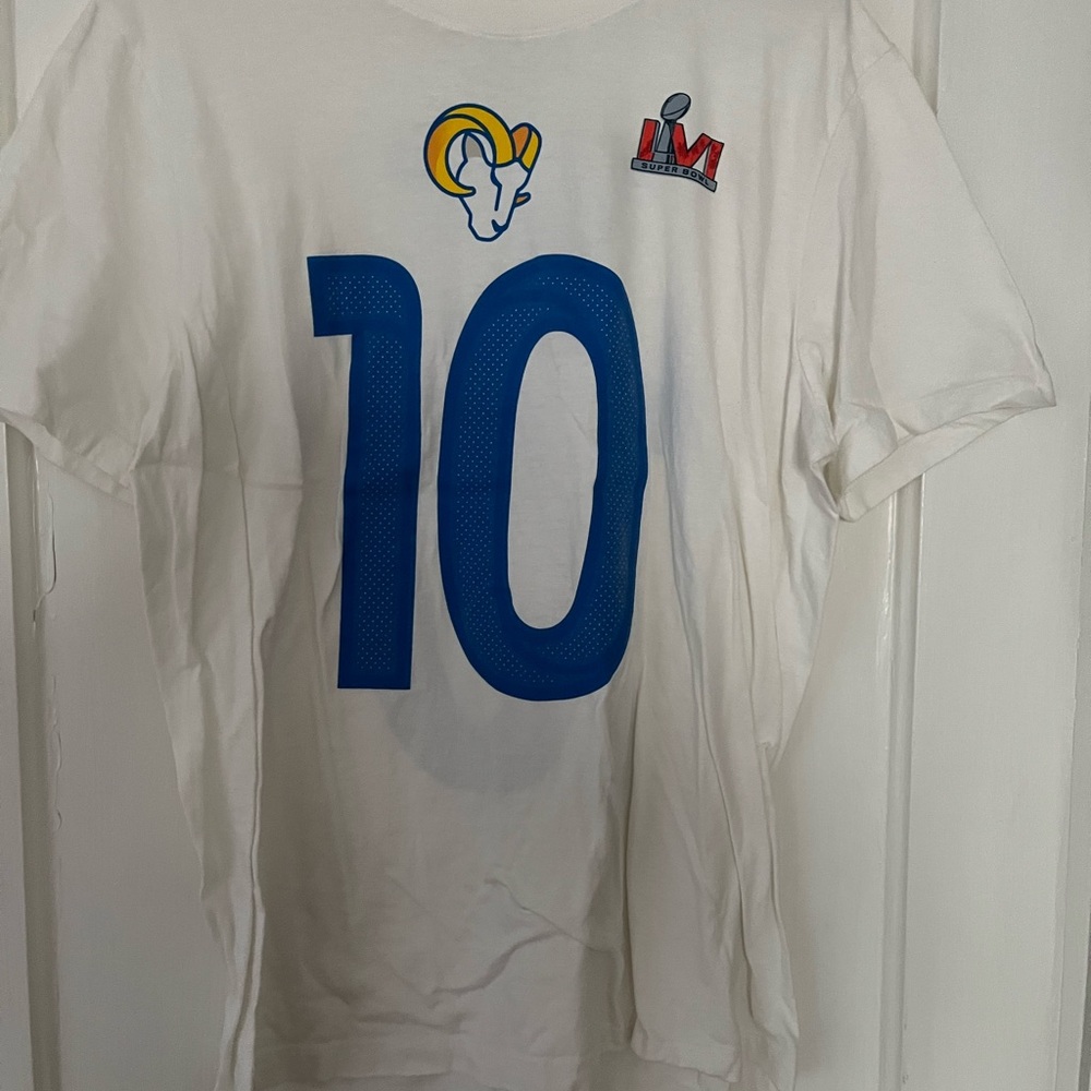White T-Shirt with Blue Number 10